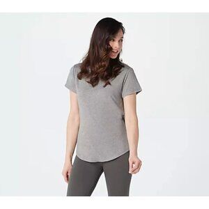 NEW Zuda Z-Cool Moisture Wicking Open Back Knotted Grey Athleisure Top XXS